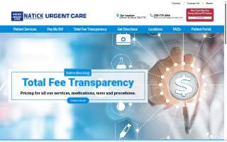 Natick Urgent Care website
