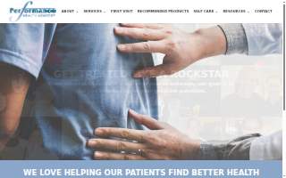 Performance Health Center website