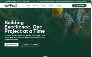 Boston Prime Construction website