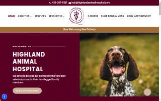 Highland Animal Hospital of Needham website