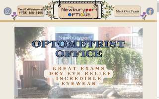 The Newburyport Optique website