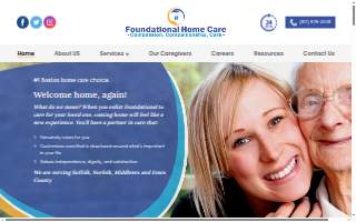 Foundational Home Care Newton website
