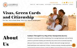 Cambridge Immigration Law, P.C. website