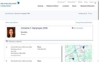 Christine F. Dalrymple, DPM of North Andover website