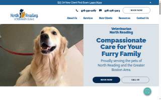 North Reading Veterinary Clinic website