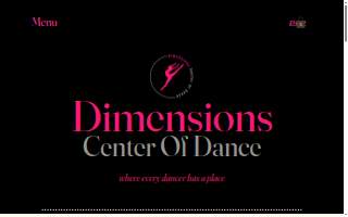 Dimensions Center of Dance website