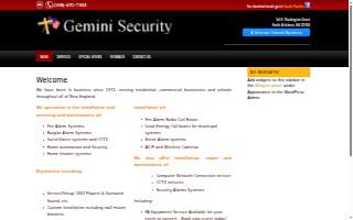 Gemini Security Alarm Systems of North Attleborough website