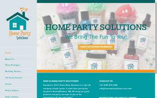 Home Party Solutions of North Attleborough website