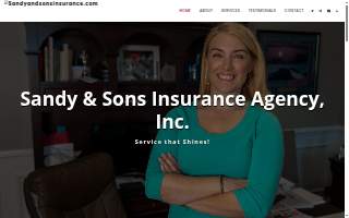 Sandy & Sons Insurance Agency website