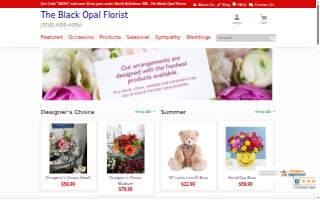 The Black Opal Florist of North Attleborough website