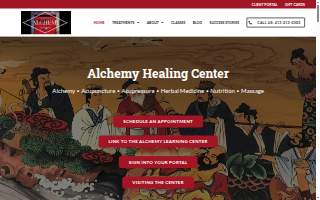Alchemy Healing Center website