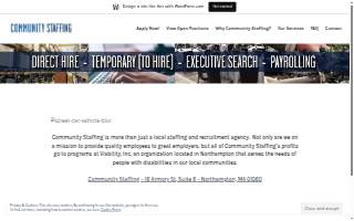 Community Staffing website
