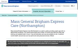 Cooley Dickinson, Urgent Care (Northampton) website