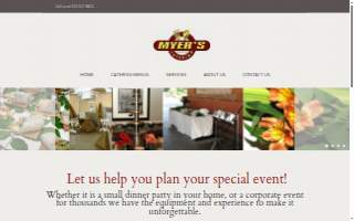 Myer's Catering website