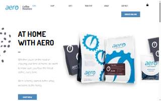 Aero Coffee Roasters website