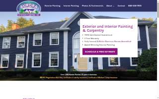 Aurora Exterior Painting website