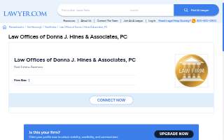 Hines Law Offices website