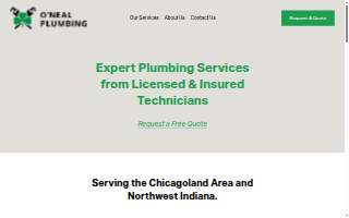 Oneal Plumbing & HVAC Solutions Inc website