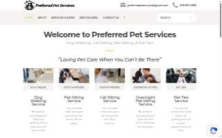 Preferred Pet Services website