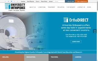 University Orthopedics - North Easton website
