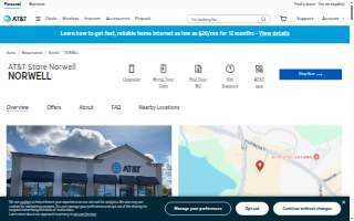 AT&T Store of Norwell website