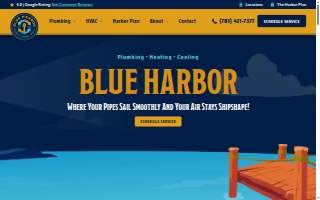 Blue Harbor Plumbing, Heating & Cooling website