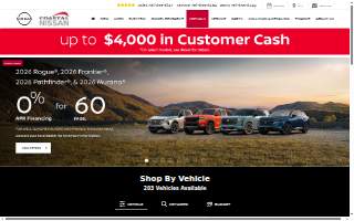 Coastal Nissan website
