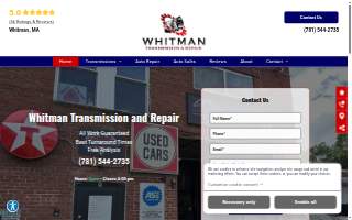 Whitman Transmission and Repair of Norwell website