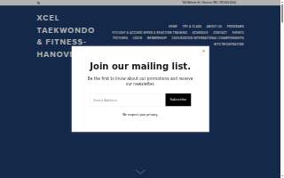 Xcel Taekwondo & Fitness Center website