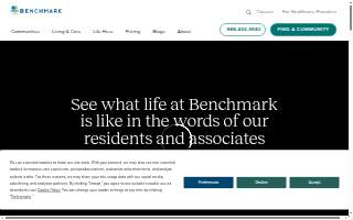 Benchmark Senior Living website