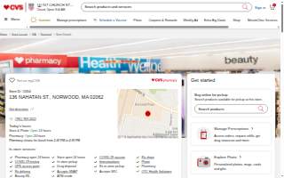 CVS Pharmacy of Norwood website