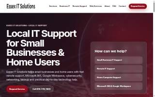 Essex IT Solutions, remote IT support services. website