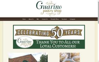 Guarino's Pastry Shop website