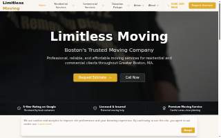 Limitless Moving & Storage of Norwood website