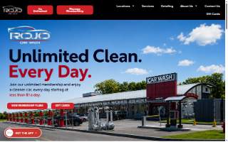 Rojo Car Wash of Norwood website