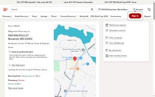 Walgreens Pharmacy of Norwood website