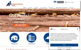 A1 Exterminators of Saugus website