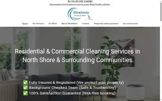 Glowhome Cleaning Corp website
