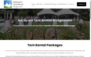 Backyard Tent Rental (Bridgewater) website