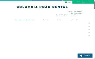 Columbia Road Dental website