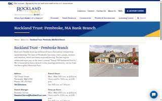 Rockland Trust Bank of Pembroke website