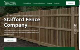 Stafford Fence Company Inc. of Pembroke website