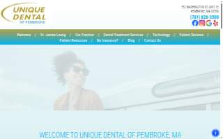 Unique Dental of Pembroke website