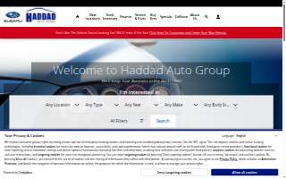 Haddad Collision Center website