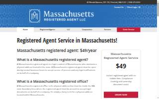 Massachusetts Registered Agent LLC website