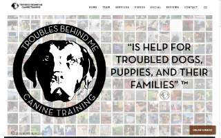 Troubles Behind Me Canine Training LLC of Spencer website