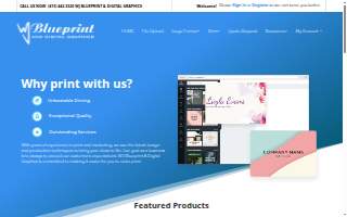 W J Blueprint & Digital Graphics website