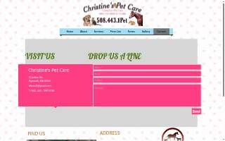 Christine's Pet Care website