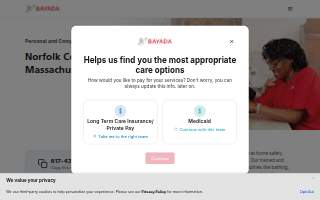BAYADA Assistive Care - State Programs of Quincy website