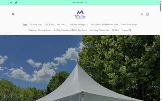 BZ Tent Rentals website